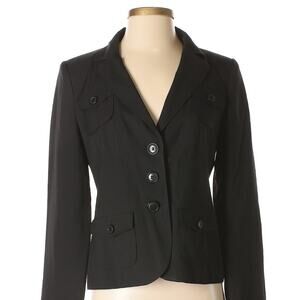 Nordstrom Halogen black work office blazer size 4